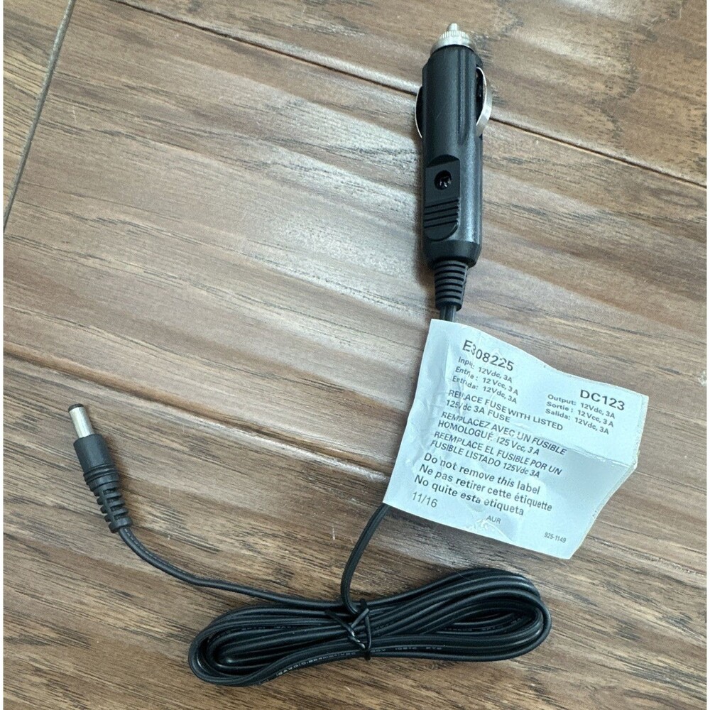 DC123 12V Cigarette Lighter Power Cord w/ Inline Fuse, MPN E308225